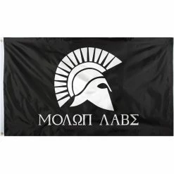 Rothco Black - Molon Labe Flag 3' X 5'