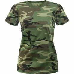 Rothco Woodland Camouflage - Womens Military Long T-Shirt