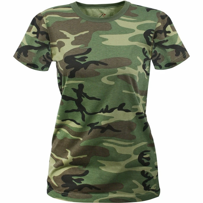 Rothco Woodland Camouflage - Womens Military Long T-Shirt 3 Rothco Woodland Camouflage - Womens Military Long T-Shirt
