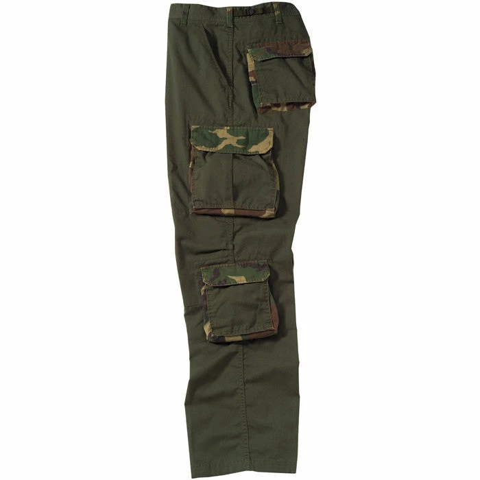 Rothco Olive Drab - Military Vintage Fatigue Pants With Woodland Camouflage Army Rigid Accent 3 Rothco Olive Drab - Military Vintage Fatigue Pants With Woodland Camouflage Army Rigid Accent