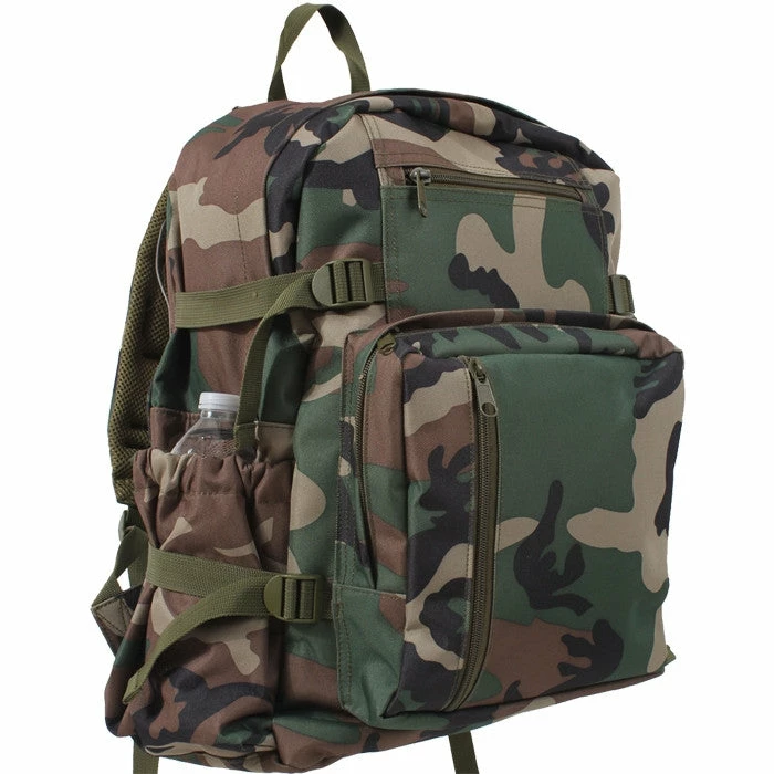 Rothco Bags Woodland Camouflage - Military Style Jumbo Backpack 3 Rothco Bags Woodland Camouflage - Military Style Jumbo Backpack