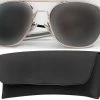 Rothco Sunglasses / Goggles / Optics Gold - Military 52mm Air Force Pilots Aviator Sunglasses With Case - Smoke Lenses