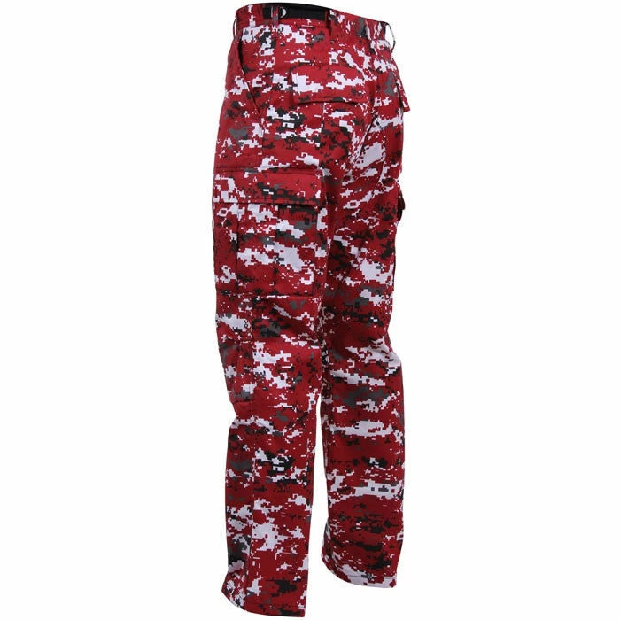Rothco Digital Red Camouflage - Military BDU Pants - Polyester Cotton Twill 4 Rothco Digital Red Camouflage - Military BDU Pants - Polyester Cotton Twill