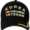 Rothco Black - KOREA VETERAN Low Profile Deluxe Adjustable Cap