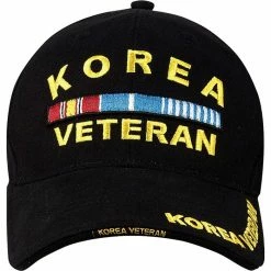 Rothco Black - KOREA VETERAN Low Profile Deluxe Adjustable Cap