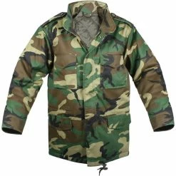 Rothco Woodland Camouflage - Kids Military M-65 Field Jacket Jackets / Coats