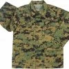 Rothco Shirts Digital Woodland Camouflage - Kids Military BDU Shirt
