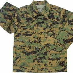 Rothco Shirts Digital Woodland Camouflage - Kids Military BDU Shirt