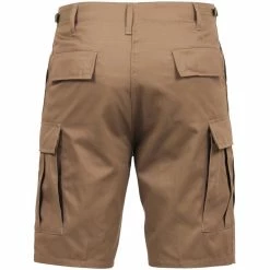 Rothco Coyote Brown - Military Cargo BDU Shorts - Polyester Cotton Twill