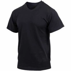 Rothco Shirts Black - Military GI Type Short Sleeve T-Shirt - 100% Cotton