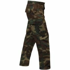 Rothco Woodland Camouflage - Military BDU Pants With Zipper Fly - Cotton Polyester Twill