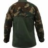 Rothco Shirts Woodland Camouflage - Military Tactical Lightweight Flame Resistant Combat Shirt