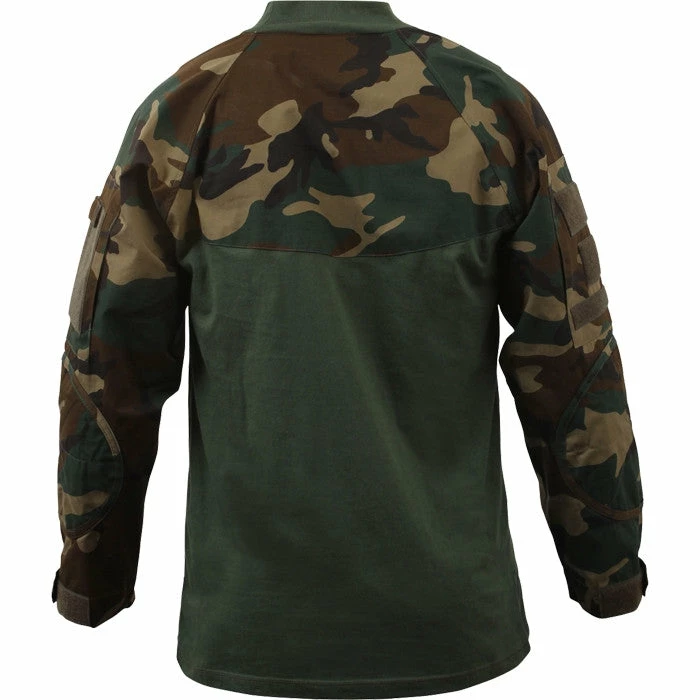 Rothco Shirts Woodland Camouflage - Military Tactical Lightweight Flame Resistant Combat Shirt 3 Rothco Shirts Woodland Camouflage - Military Tactical Lightweight Flame Resistant Combat Shirt