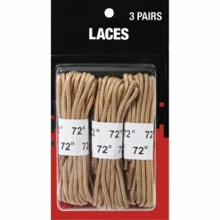 Army Navy Store Desert Tan - Boot Laces 3 Pack - Nylon 72 In. Shoe Care