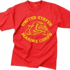 Rothco Red - Vintage US Marine Corps Bulldog T-Shirt Shirts