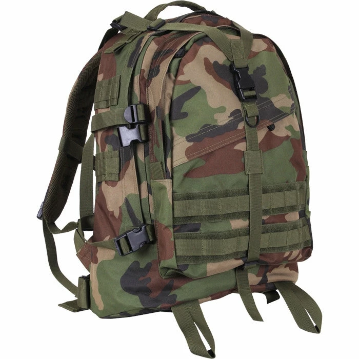 Rothco Woodland Camouflage - Military MOLLE Compatible Large Transport Pack 3 Rothco Woodland Camouflage - Military MOLLE Compatible Large Transport Pack
