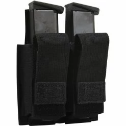 Army Navy Store Black - Tactical MOLLE Double 9MM Pistol Mag Pouch & Inserts Law Enforcement Gear