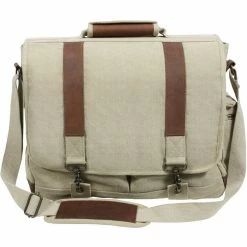 Rothco Bags Khaki - Pathfinder Laptop Shoulder Bag - Leather Canvas