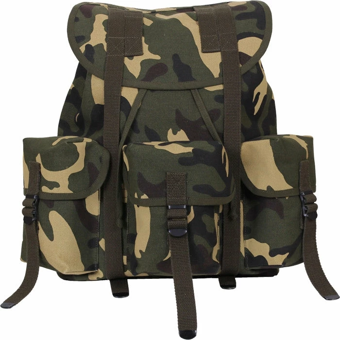 Army Navy Store Bags Woodland Camouflage - Army Style Mini ALICE Pack 13 In. X 16 In. X 7 In. 5 Army Navy Store Bags Woodland Camouflage - Army Style Mini ALICE Pack 13 In. X 16 In. X 7 In.