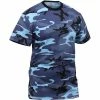 Rothco Shirts Sky Blue Camouflage - Kids Military T-Shirt