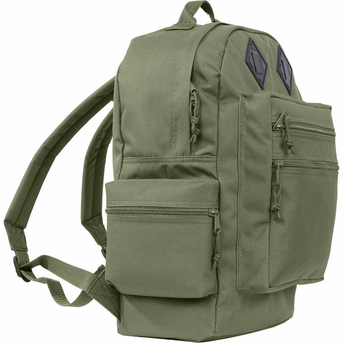 Army Navy Store Olive Drab - Water Resistant Deluxe Travel Day Pack 4 Army Navy Store Olive Drab - Water Resistant Deluxe Travel Day Pack