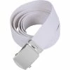 Rothco White - Military Web Belt With Chrome Buckle Belts / Suspenders