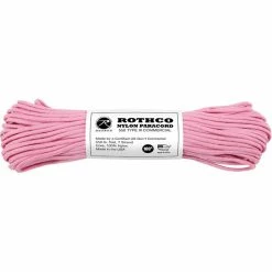 Rothco Rose Pink - Military Grade 550 LB Tested Type III Paracord Rope 100' - Nylon USA Made