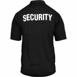 Rothco Black - Moisture Wicking Polo Security Shirt With Badge Shirts