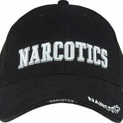 Rothco Black - Law Enforcement NARCOTICS Deluxe Adjustable Cap Headwear