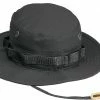 Rothco Headwear Black - Military Boonie Hat - Polyester Cotton